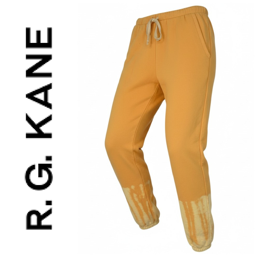NEW R.G. Kane Tie Dye Sweatpants French Terry Joggers Orange Sherbet Sz S NWOT